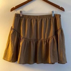 Banana Republic, A - line mini skirt, forest green, Small petite